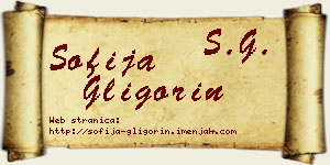 Sofija Gligorin vizit kartica